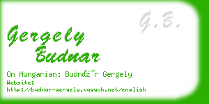 gergely budnar business card